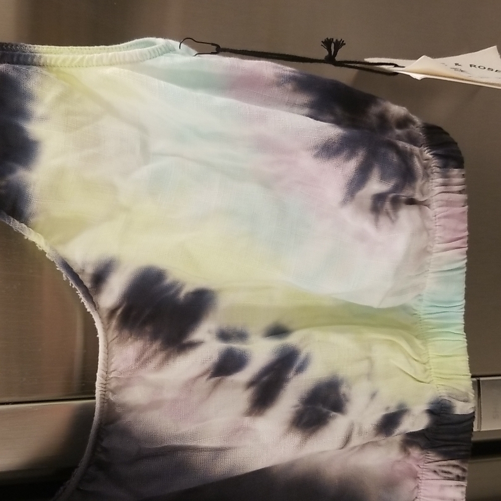 💕ELECTRIC & ROSE💕 Linda Crop Top ~ Onyx Lavender Glow Tie Dye Pattern XS NWT - Picture 8 of 14